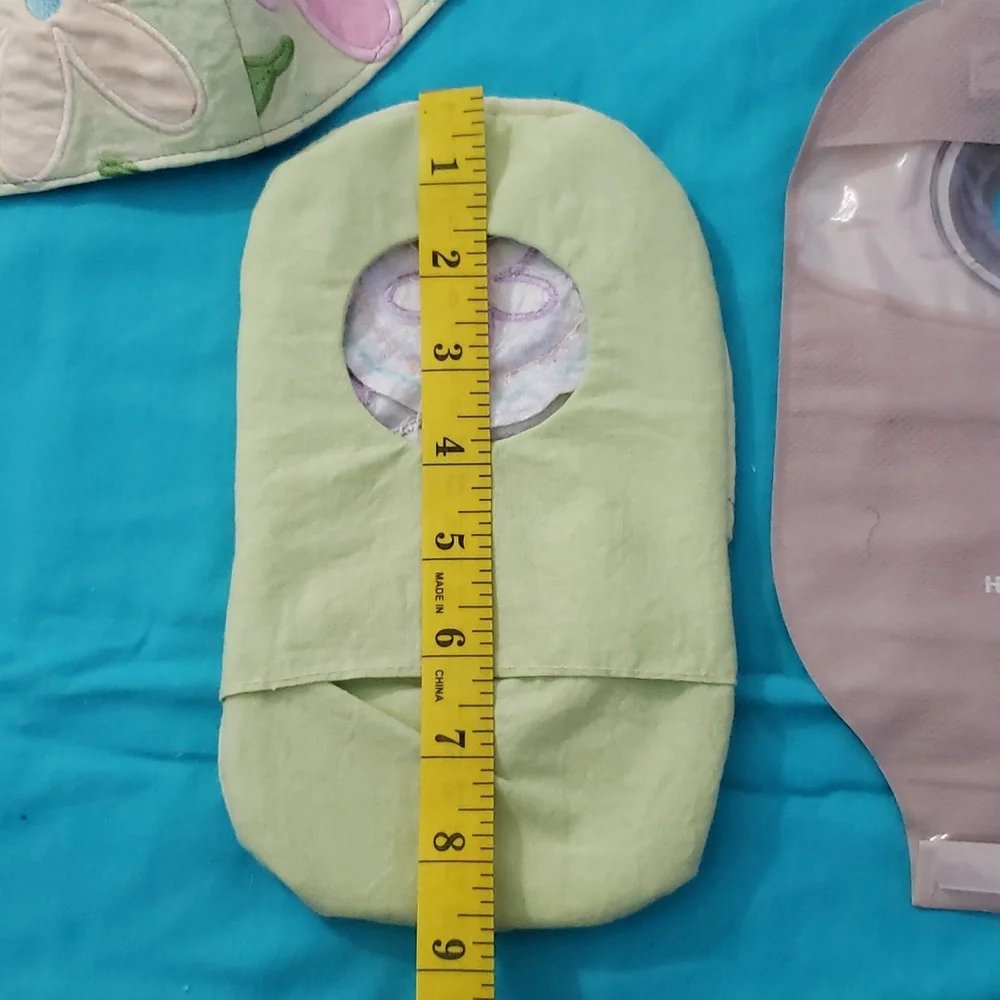 Hand Crafted Ostomy/Iliostomy bag cover w/matching reversible face mask